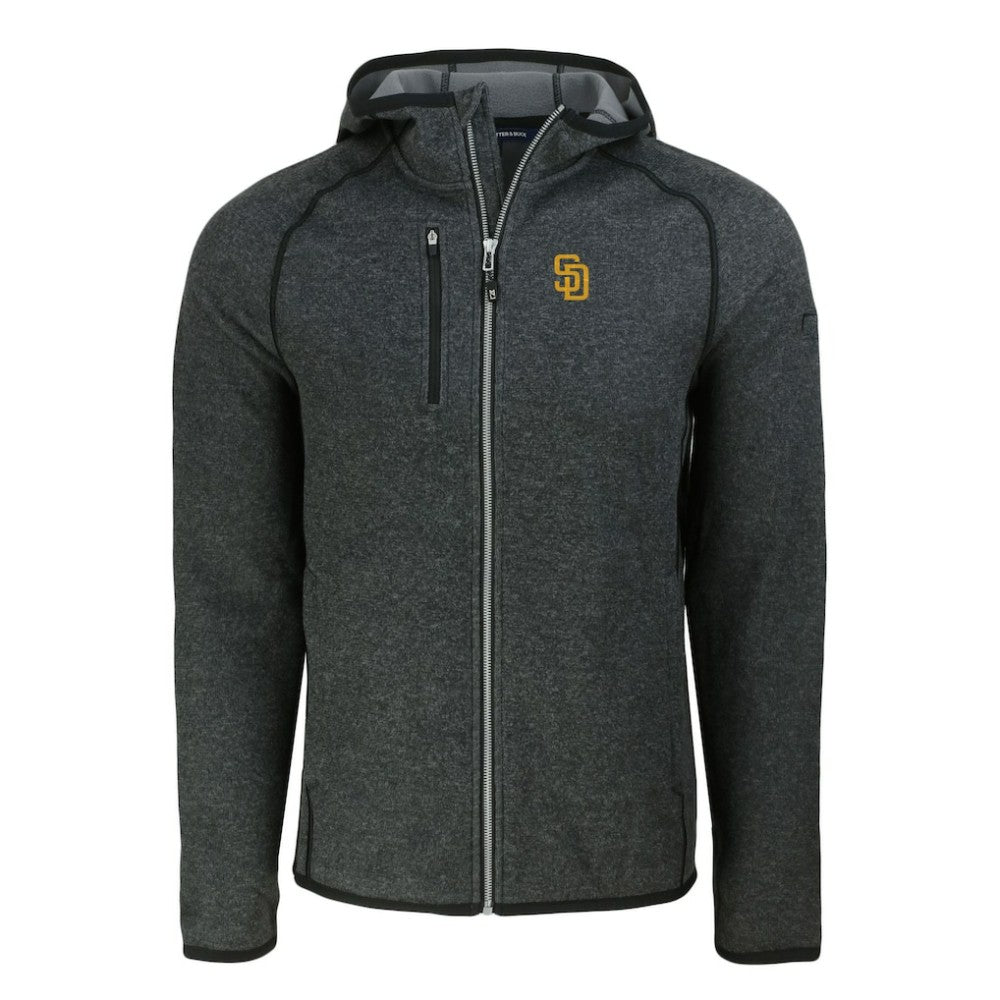San Diego Padres Cutter & Buck Mainsail Full-Zip Hooded Jacket | MLB Discount