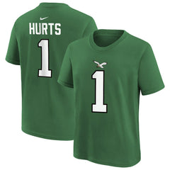 Philadelphia Eagles Nike Jalen Hurts  Preschool Player Name & Number T-Shirt