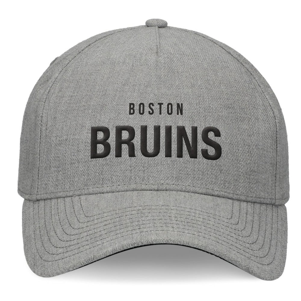 Boston Bruins Fanatics Elements A-Frame Leather Strapback Hat Outlet