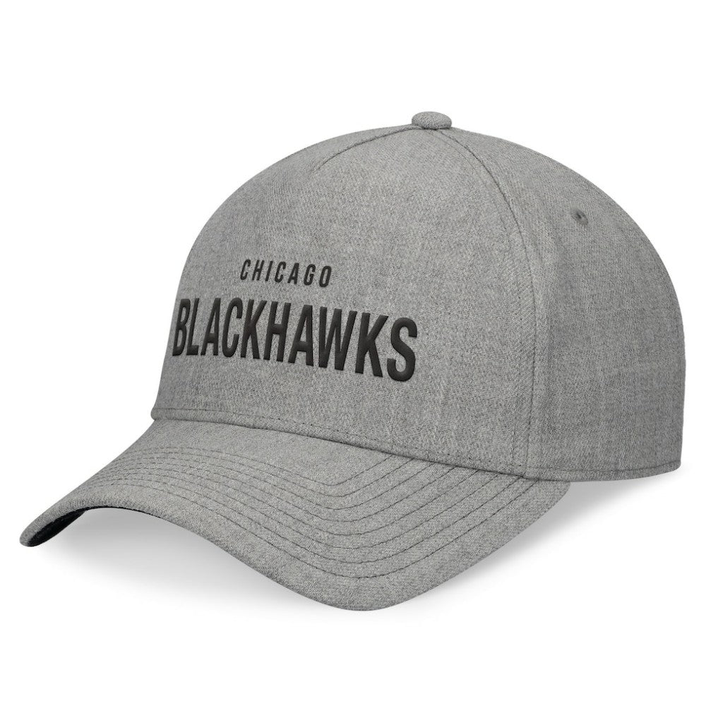 Chicago Blackhawks Fanatics Elements A-Frame Leather Strapback Hat Online