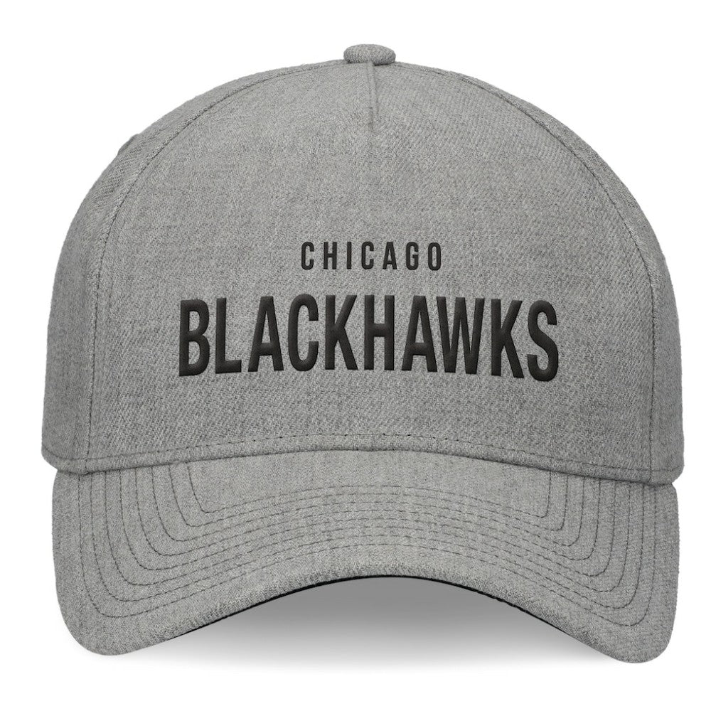 Chicago Blackhawks Fanatics Elements A-Frame Leather Strapback Hat Online