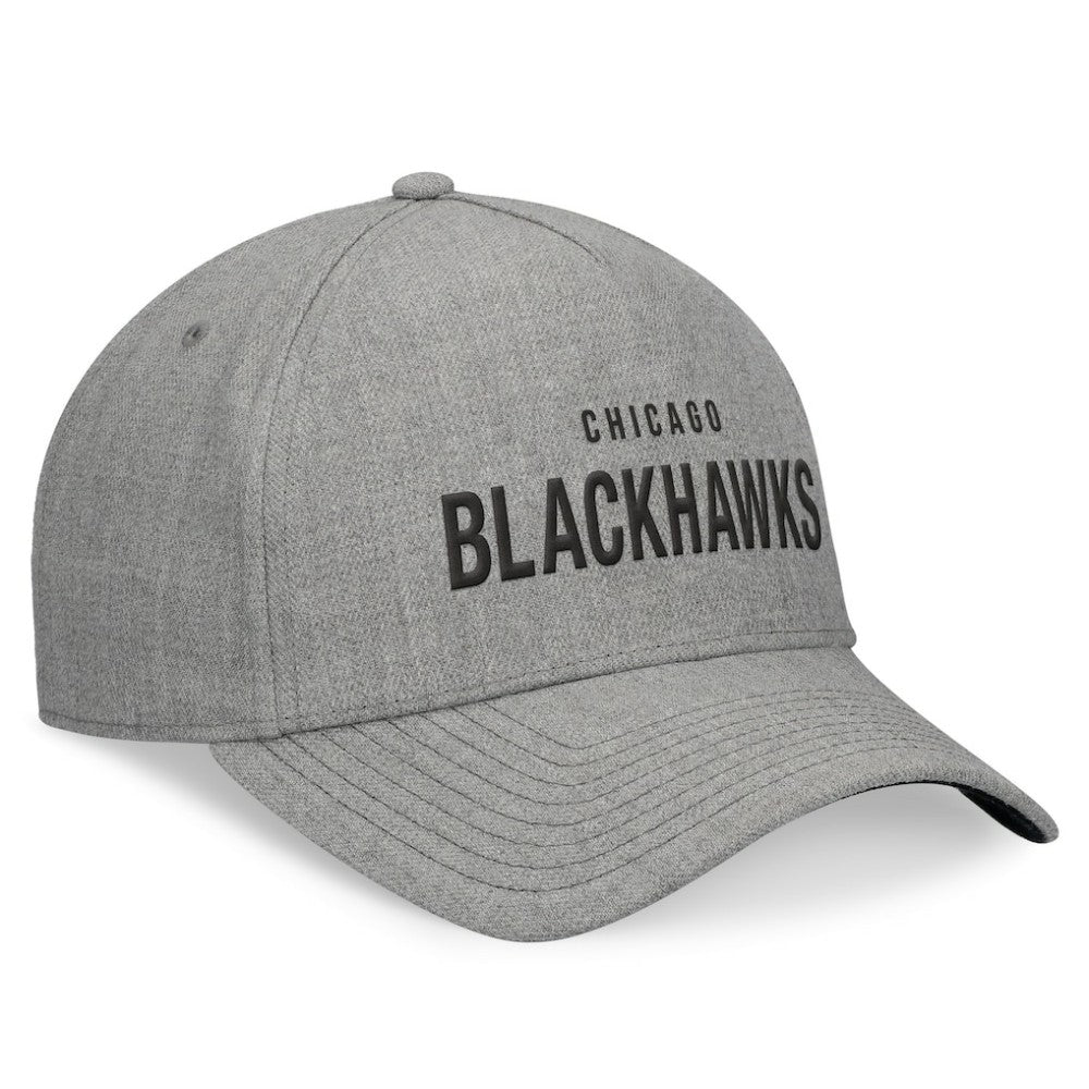Chicago Blackhawks Fanatics Elements A-Frame Leather Strapback Hat Online
