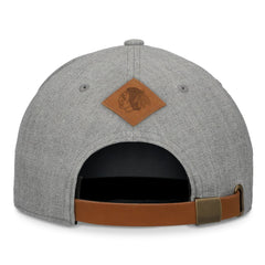 Chicago Blackhawks Fanatics Elements A-Frame Leather Strapback Hat Online