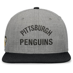 Pittsburgh Penguins Fanatics Elements Flat Brim Leather Strapback Hat On Sale