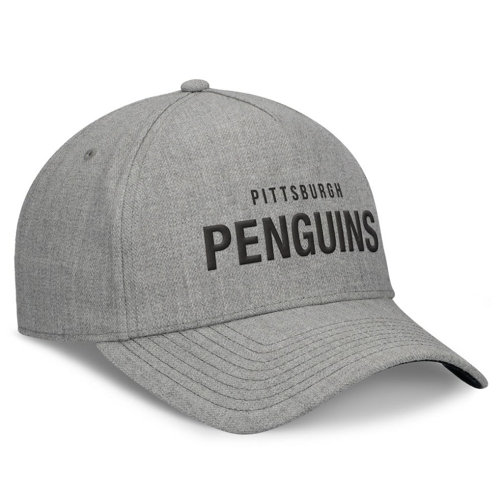 Pittsburgh Penguins Fanatics Elements A-Frame Leather Strapback Hat Sale