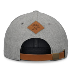 Pittsburgh Penguins Fanatics Elements A-Frame Leather Strapback Hat Sale