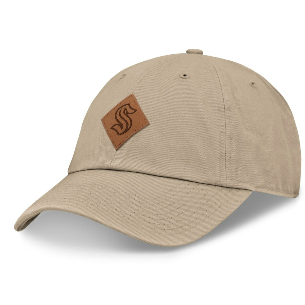 Seattle Kraken Fanatics Elements Unstructured Patch Leather Strapback Hat Outlet