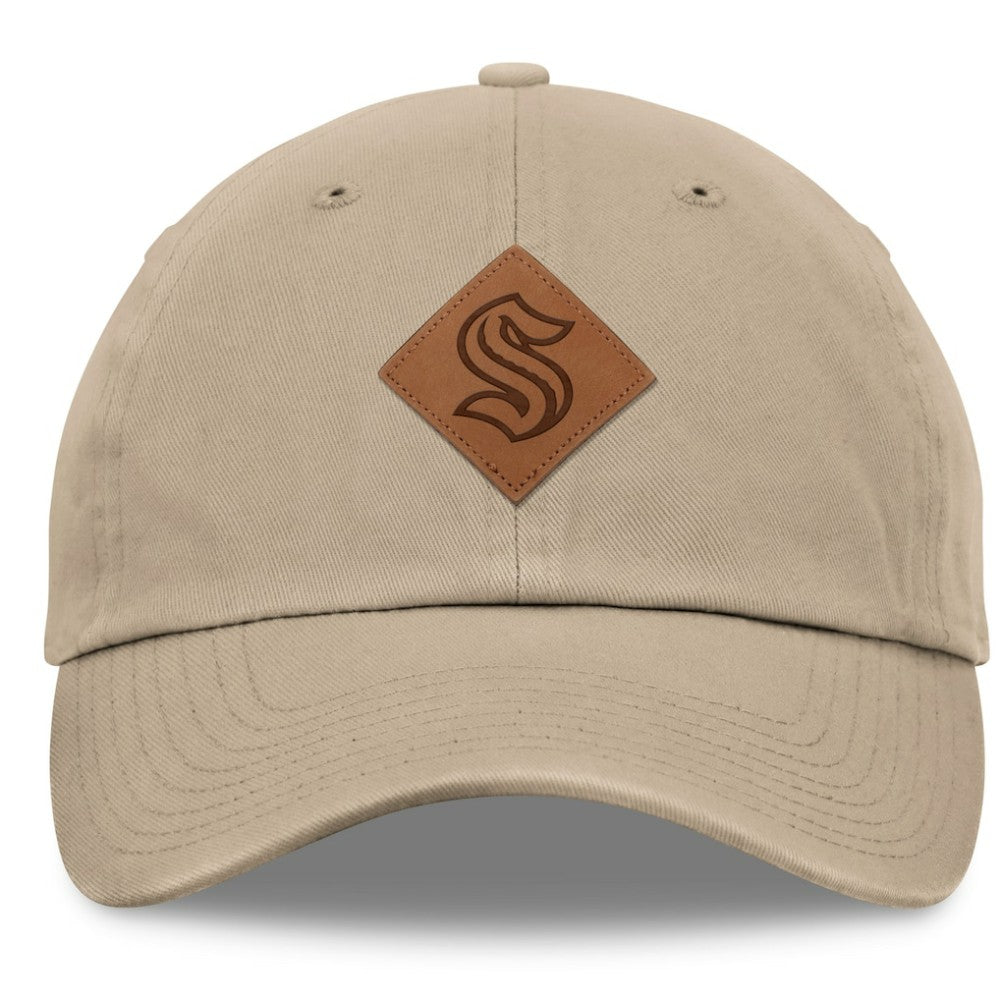 Seattle Kraken Fanatics Elements Unstructured Patch Leather Strapback Hat Outlet