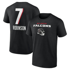 Atlanta Falcons  Bijan Robinson  Team Wordmark Name & Number T-Shirt