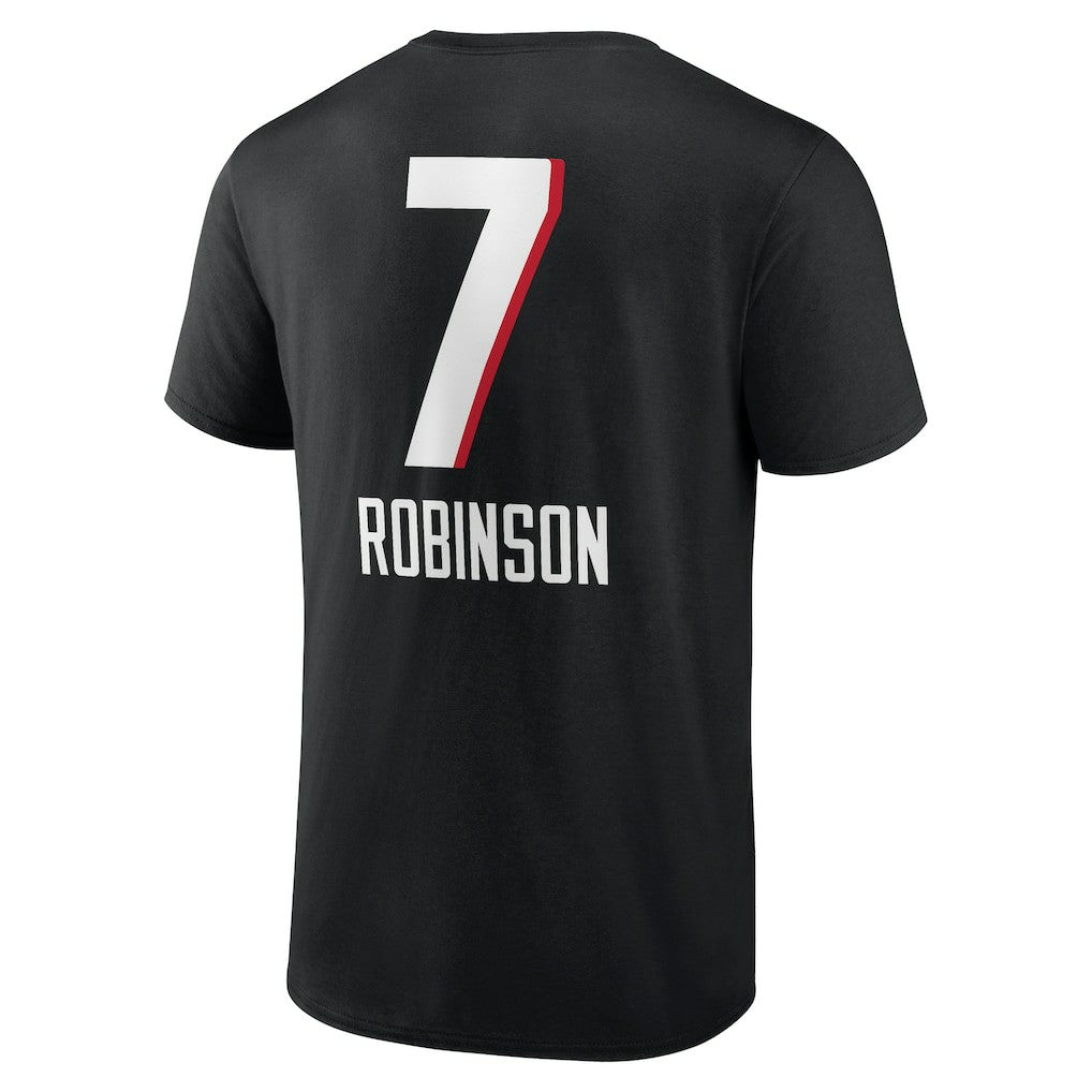 Atlanta Falcons  Bijan Robinson  Team Wordmark Name & Number T-Shirt