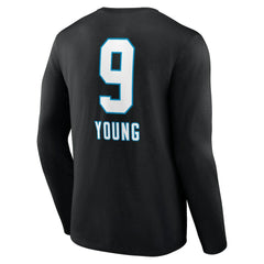 Carolina Panthers  Bryce Young  Team Wordmark Name & Number Long Sleeve T-Shirt