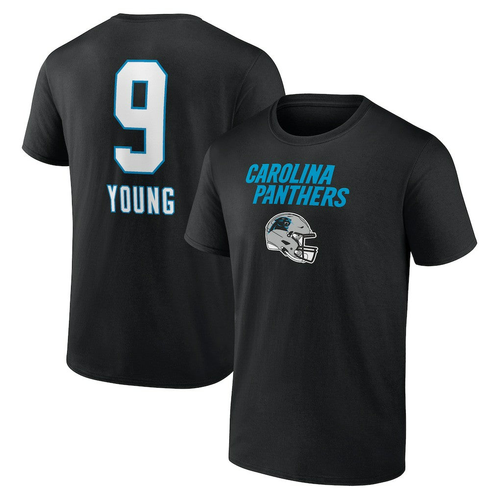 Carolina Panthers  Bryce Young  Team Wordmark Name & Number T-Shirt