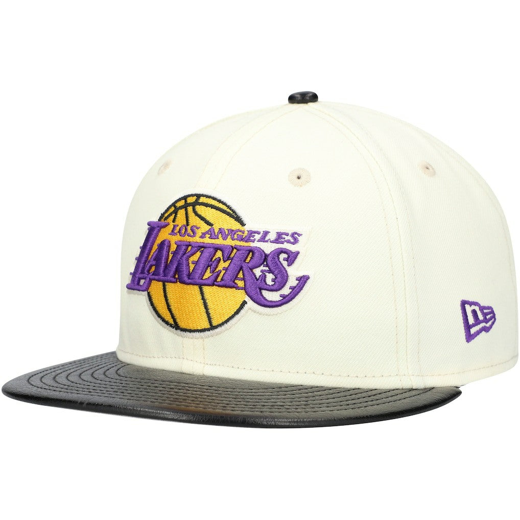 Los Angeles Lakers Faux Leather Visor Two-Tone 59FIFTY Fitted Hat On Sale