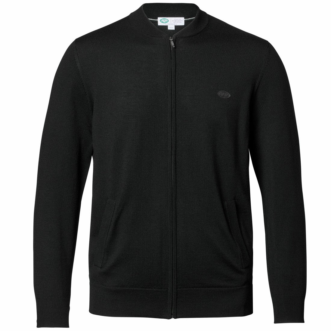 New York Jets  Charles Tyrwhitt Merino Full-Zip Sweater