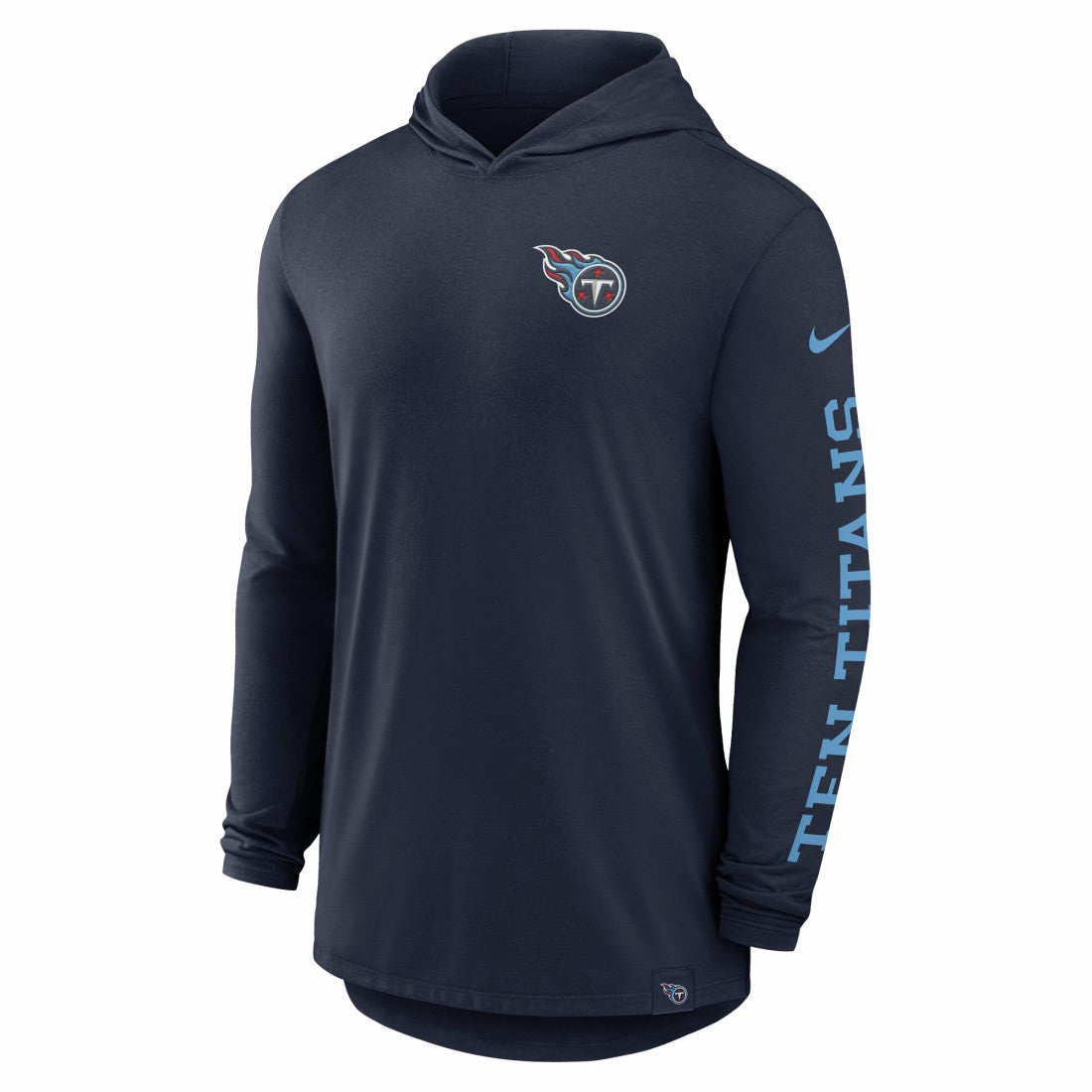 Tennessee Titans Nike Blitz Tri-Blend Dri-FIT Long Sleeve Hoodie T-Shirt