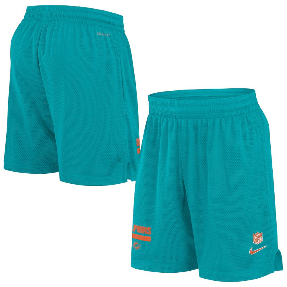 Miami Dolphins Nike 2024 Sideline Performance Mesh Shorts