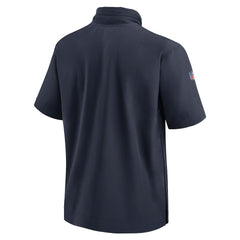 Chicago Bears Nike 2024 Sideline Coach Short Sleeve Half-Zip Hoodie Jacket