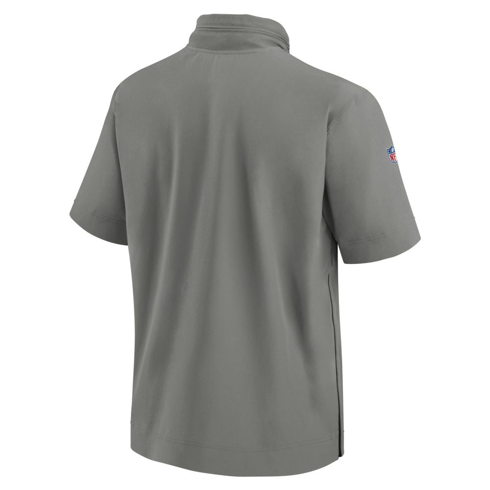 Detroit Lions Nike 2024 Sideline Coach Short Sleeve Half-Zip Hoodie Jacket