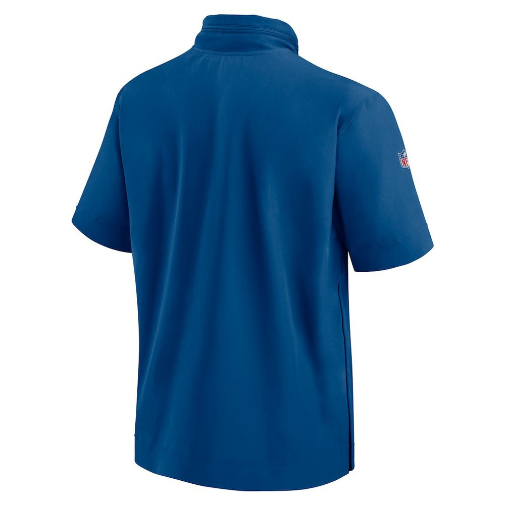 Indianapolis Colts Nike 2024 Sideline Coach Short Sleeve Half-Zip Hoodie Jacket