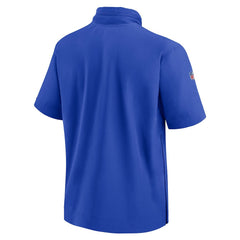 Los Angeles Rams Nike 2024 Sideline Coach Short Sleeve Half-Zip Hoodie Jacket