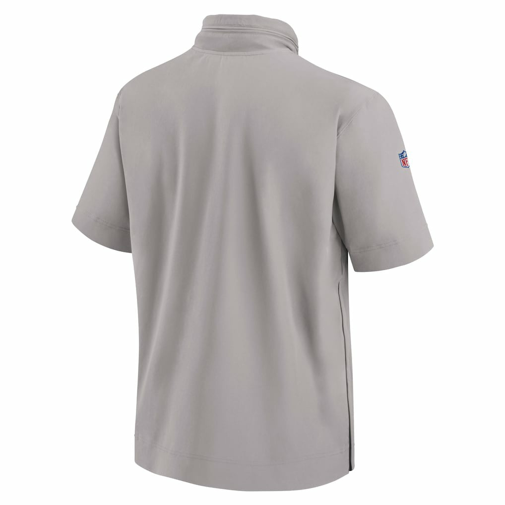 Miami Dolphins Nike 2024 Sideline Coach Short Sleeve Half-Zip Hoodie Jacket
