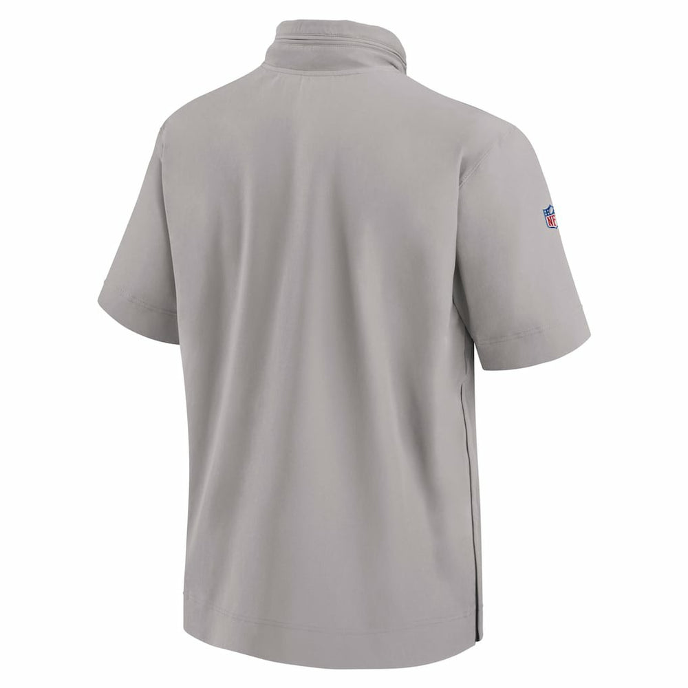 Miami Dolphins Nike 2024 Sideline Coach Short Sleeve Half-Zip Hoodie Jacket