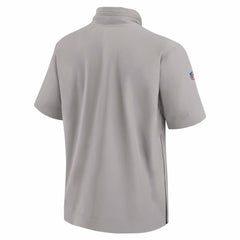 Miami Dolphins Nike 2024 Sideline Coach Short Sleeve Half-Zip Hoodie Jacket