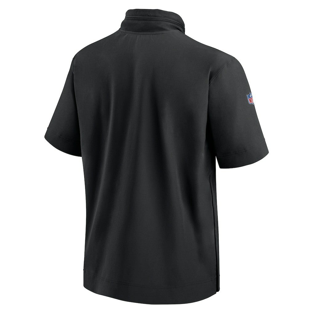 Minnesota Vikings Nike 2024 Sideline Coach Short Sleeve Half-Zip Hoodie Jacket