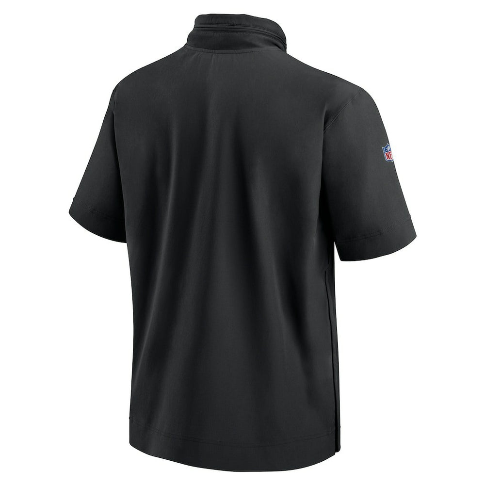 Minnesota Vikings Nike 2024 Sideline Coach Short Sleeve Half-Zip Hoodie Jacket