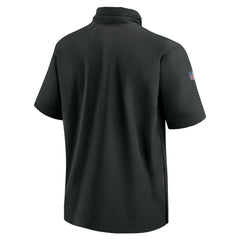 New York Jets Nike 2024 Sideline Coach Short Sleeve Half-Zip Hoodie Jacket