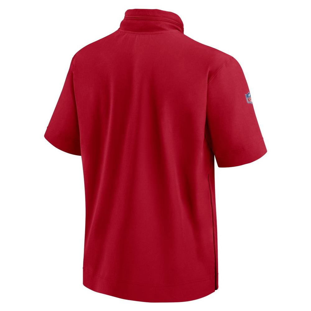 Tampa Bay Buccaneers Nike 2024 Sideline Coach Short Sleeve Half-Zip Hoodie Jacket