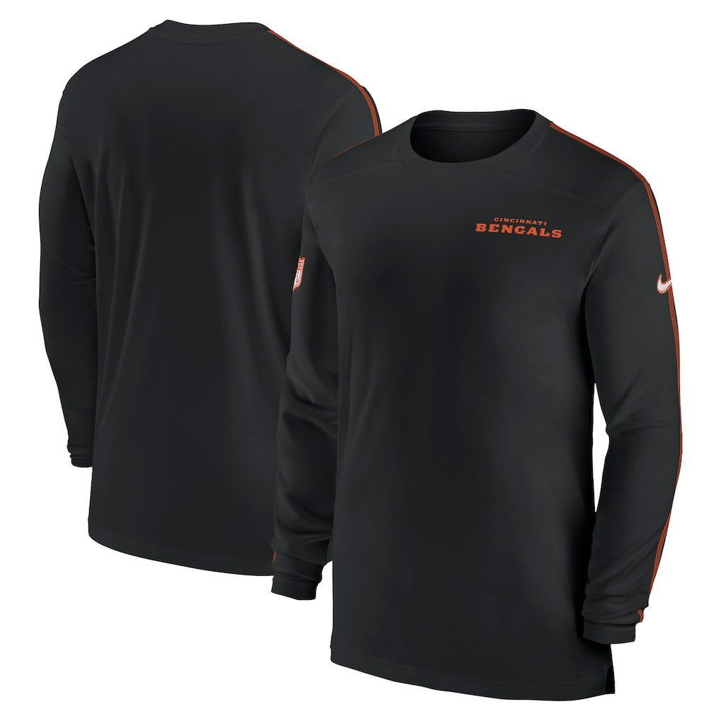 Cincinnati Bengals Nike Sideline Coach UV Performance Long Sleeve T-Shirt