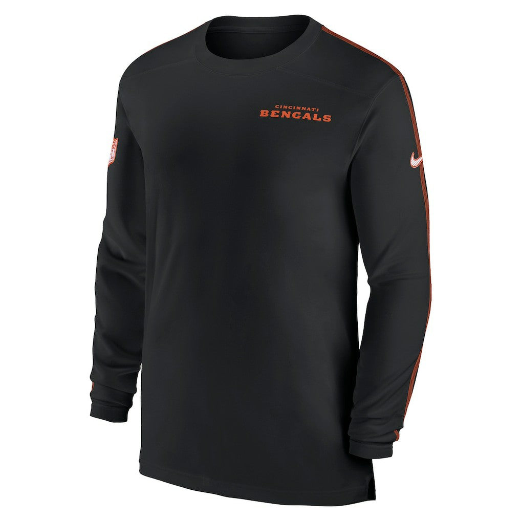Cincinnati Bengals Nike Sideline Coach UV Performance Long Sleeve T-Shirt