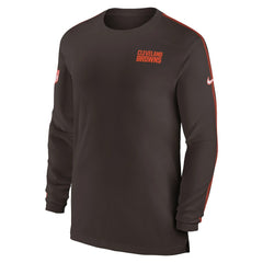 Cleveland Browns Nike Sideline Coach UV Performance Long Sleeve T-Shirt