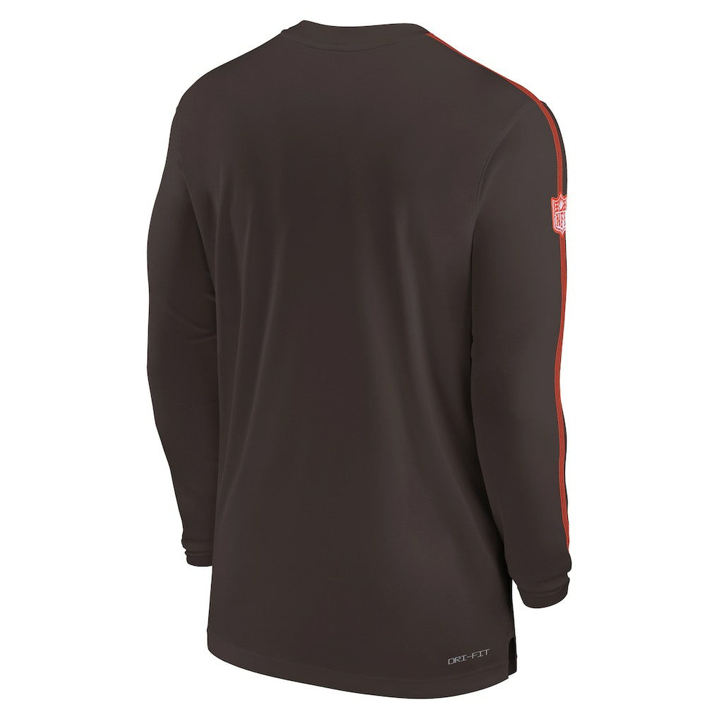 Cleveland Browns Nike Sideline Coach UV Performance Long Sleeve T-Shirt
