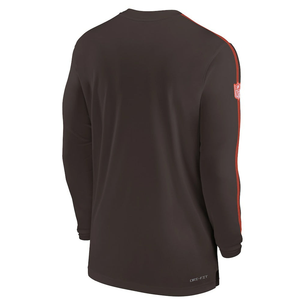 Cleveland Browns Nike Sideline Coach UV Performance Long Sleeve T-Shirt
