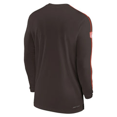 Cleveland Browns Nike Sideline Coach UV Performance Long Sleeve T-Shirt
