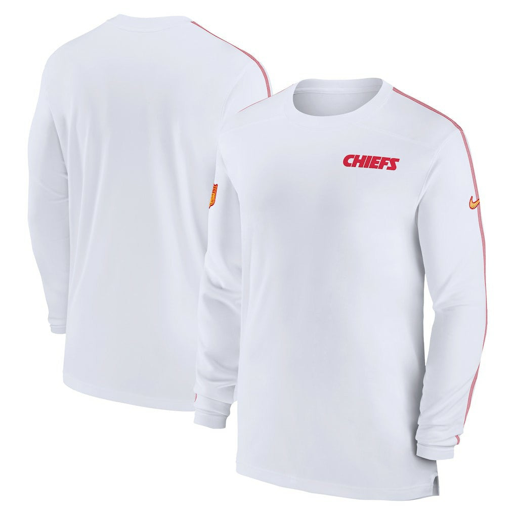 Kansas City Chiefs Nike Sideline Coach UV Performance Long Sleeve T-Shirt