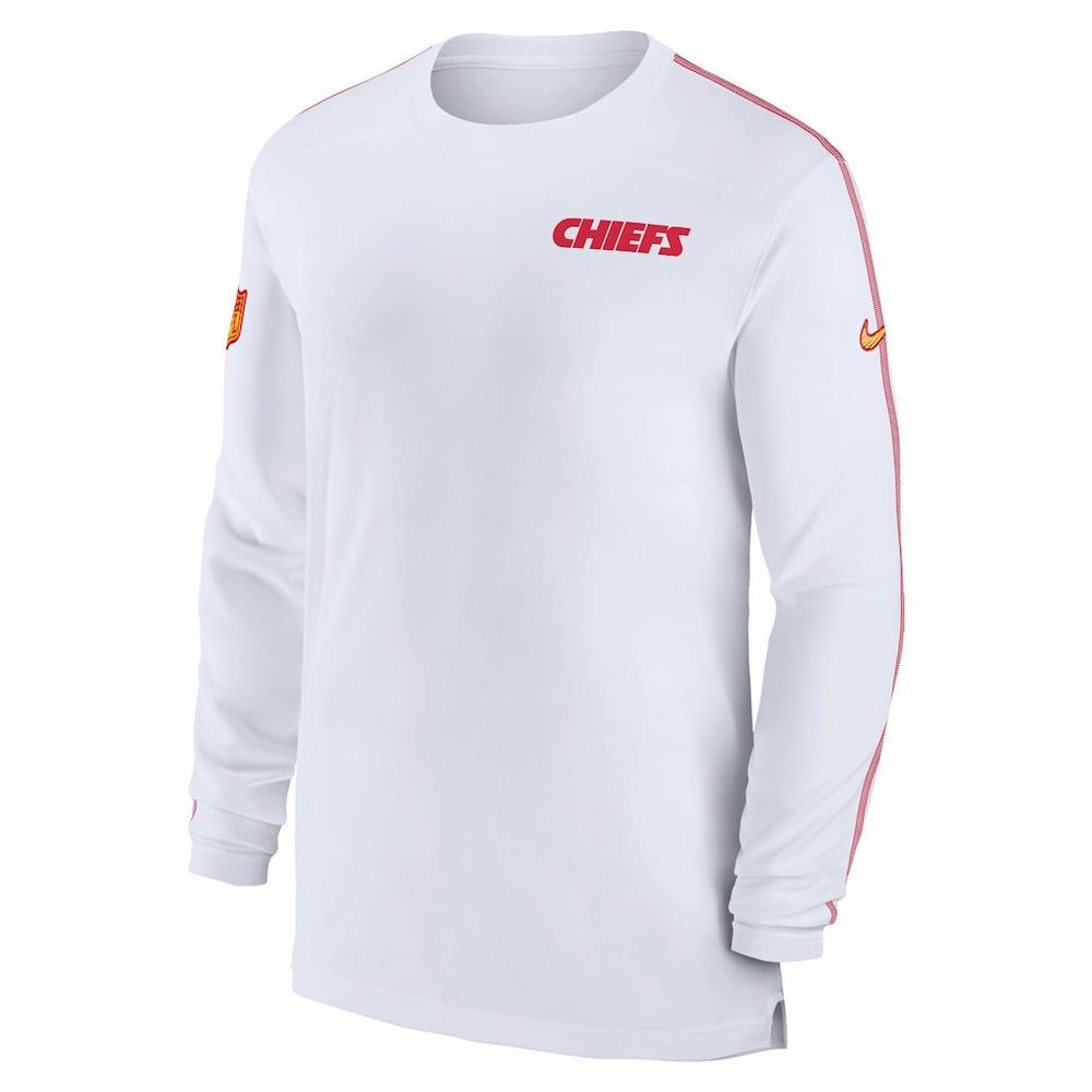 Kansas City Chiefs Nike Sideline Coach UV Performance Long Sleeve T-Shirt