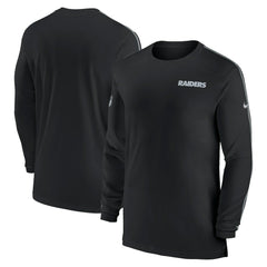 Las Vegas Raiders Nike Sideline Coach UV Performance Long Sleeve T-Shirt