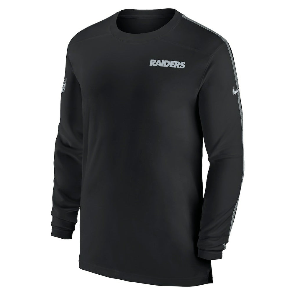Las Vegas Raiders Nike Sideline Coach UV Performance Long Sleeve T-Shirt