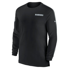 Las Vegas Raiders Nike Sideline Coach UV Performance Long Sleeve T-Shirt