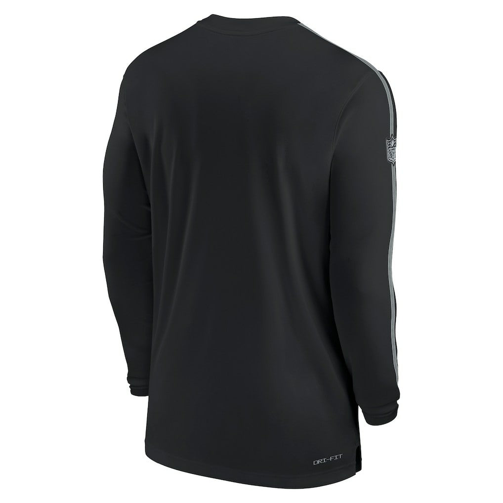 Las Vegas Raiders Nike Sideline Coach UV Performance Long Sleeve T-Shirt