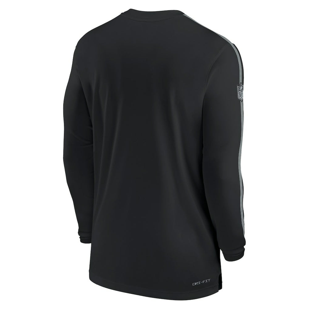 Las Vegas Raiders Nike Sideline Coach UV Performance Long Sleeve T-Shirt