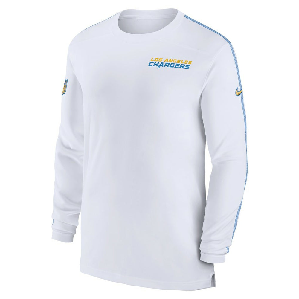 Los Angeles Chargers Nike Sideline Coach UV Performance Long Sleeve T-Shirt