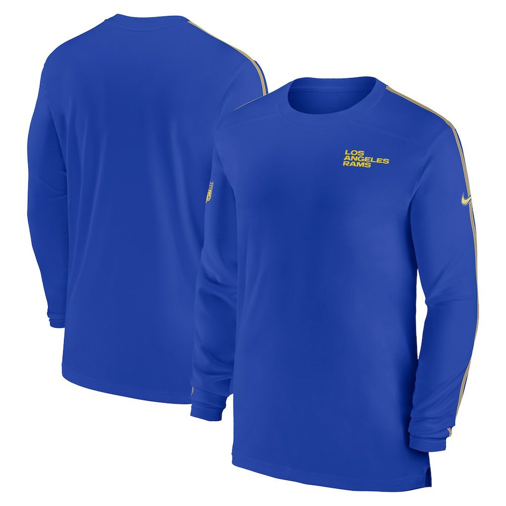 Los Angeles Rams Nike Sideline Coach UV Performance Long Sleeve T-Shirt