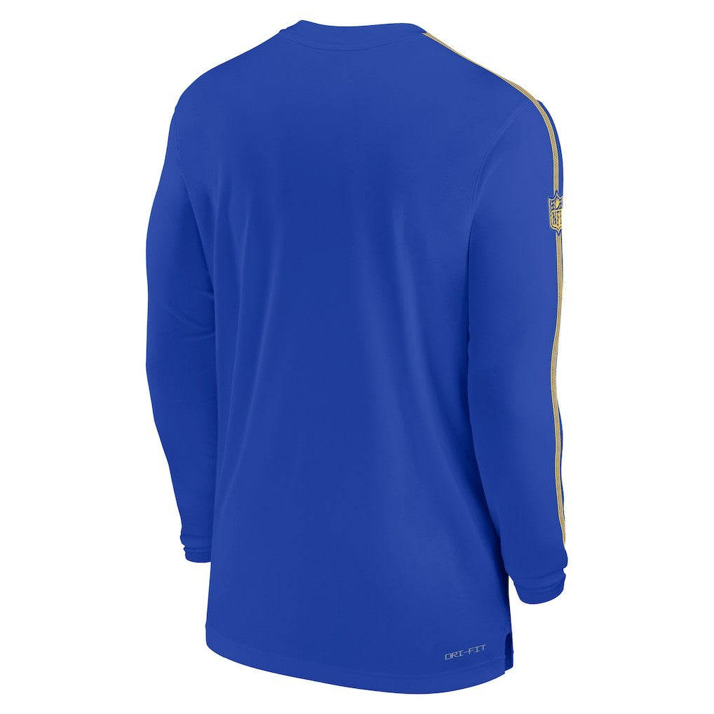 Los Angeles Rams Nike Sideline Coach UV Performance Long Sleeve T-Shirt