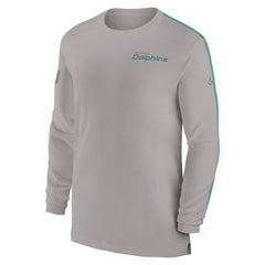 Miami Dolphins Nike Sideline Coach UV Performance Long Sleeve T-Shirt
