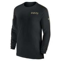 New Orleans Saints Nike Sideline Coach UV Performance Long Sleeve T-Shirt