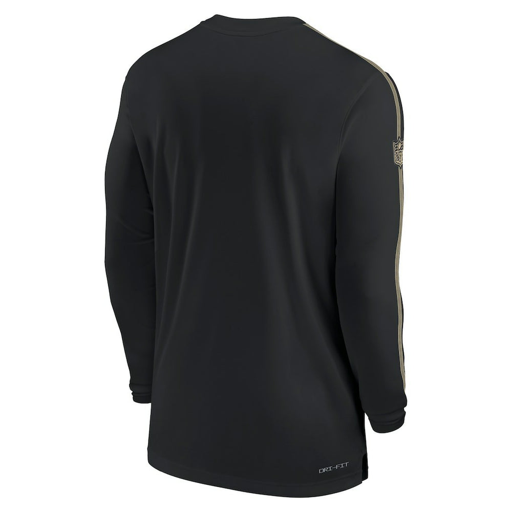 New Orleans Saints Nike Sideline Coach UV Performance Long Sleeve T-Shirt